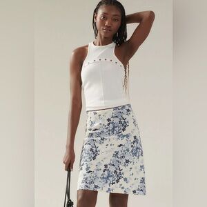 NWT! Anthropologie Tilda Knee-Length Slip Skirt: Linen Edition - Size Medium 🍟